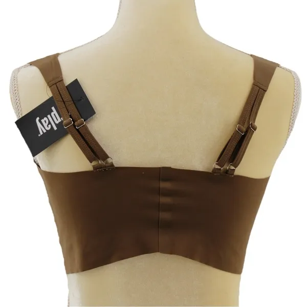 NEW‎ Forplay Brown Cutout Rave Festival Special Occasion Bra Crop Top Size XL - Image 4