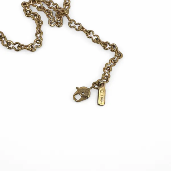 Monet Gold Tone Peanut Chain Necklace 29 Inch Vintage - Image 6