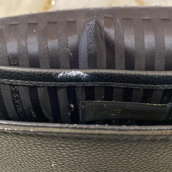 Victoria’s Secret Black and Gold Chain Crossbody Purse - Image 5