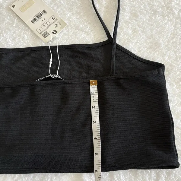NWT Zara Mid Ribbed‎ Black Tank Size Small NEW With Tags - Image 6