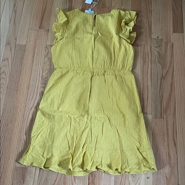 Hayden Mini Dress Womens Large Yellow Ruffle Sleeve Casual Boho Cottagecore NWT - Image 9