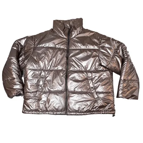 Ava &‎ Viv Plus Size Copper Metallic Puffer Coat 1X NWOT Outerwear Winter - Image 2