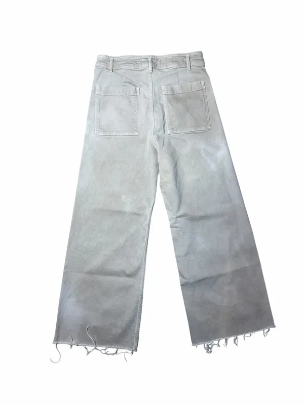 Zara Stone Washed The Marine High Rise Wide Leg Jeans Womans 10 - Image 5
