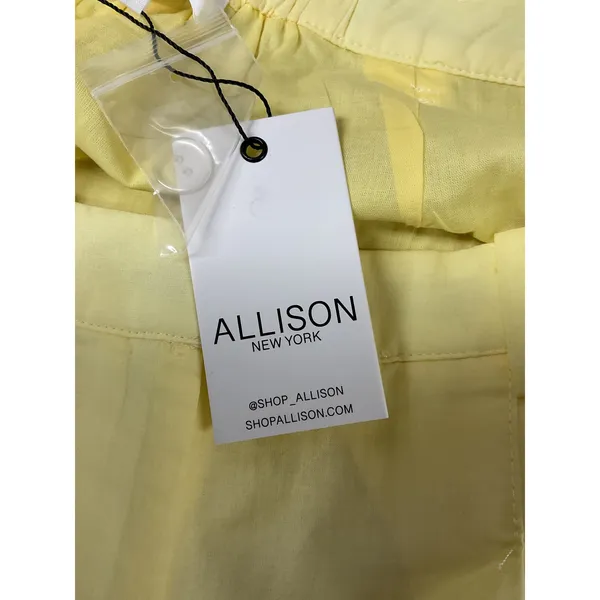 Allison New York Camila Eyelet Lace Hem Shorts Butter Yellow Pastel Medium - Image 6