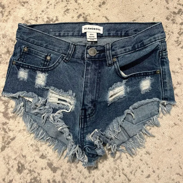 Nasty Gal High Rise Cheeky Jean Shorts - Image 2