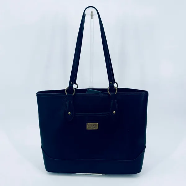 Frye and Co. Black Core Tote Bag Faux Leather - Image 2