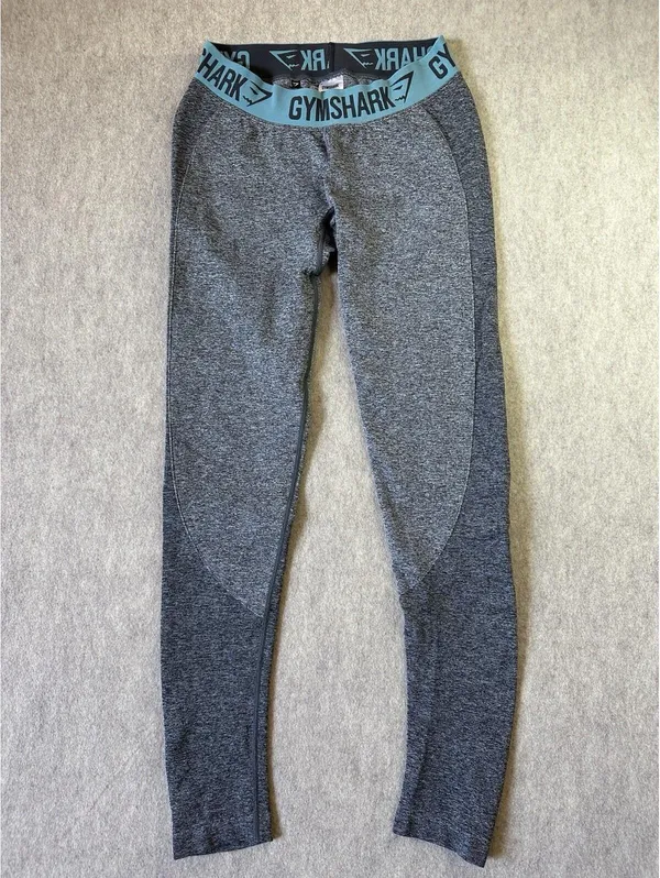 GYMSHARK Flex Leggings Women’s Medium Gray Low-Rise Seamless Ankle Length - Image 2