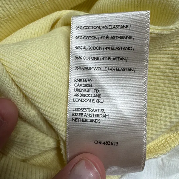 Anthropologie Maeve Yellow Ribbed Knit Top - Image 4