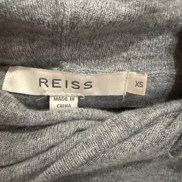 Reiss Light Gray Cowl Neck Sweater Wool/Cashmere blend XS - Image 4
