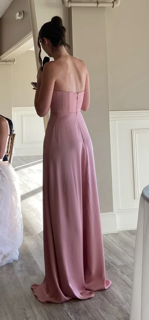 Azazie Bridesmaid Dress Pink - Image 3