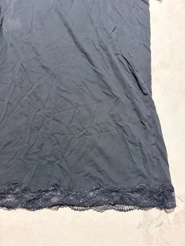 Victoria’s Black Lace-Trim Short Sleeve nightgown Dress medium - Image 3