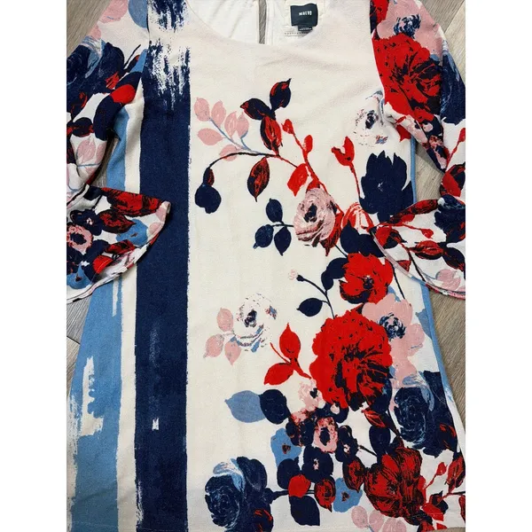 Maeve Anthropologie Floral Shift Dress Bell Sleeve Large - Image 3