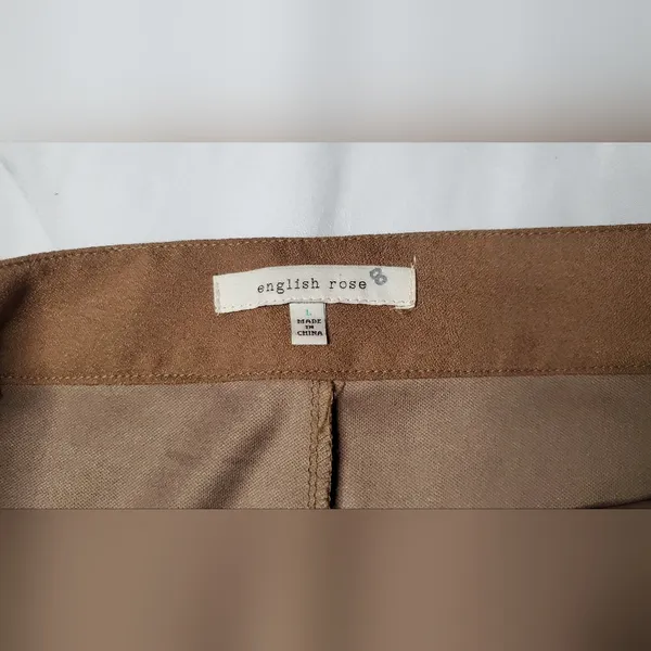 English Rose Tan Studded Mini Skirt Size:L - Image 5