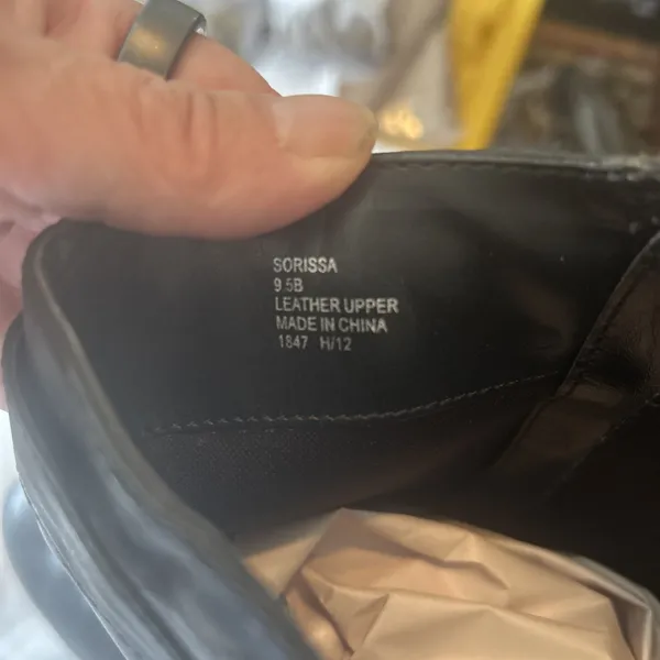 Lauren Ralph Lauren Sorissa Black Leather Mid Calf Boots Zip Women's Size 9.5B - Image 4