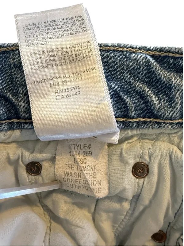 MOTHER Superior The Tomcat The Confession Distressed Women’s Size 29 High Rise - Image 13