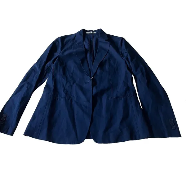 Uniqlo x Comptoir des Cotonniers Navy Linen Blend Blazer Jacket XS - Image 2