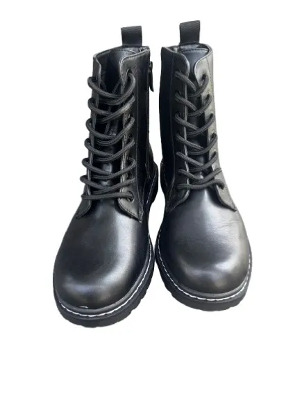 torrid Stevie Black Lace-Up Combat Boots - Image 5