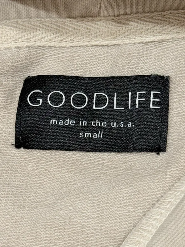 Goodlife Micro Terry Lounge Set Small Beige Hoodie Joggers Travel Minimal Comfy - Image 6