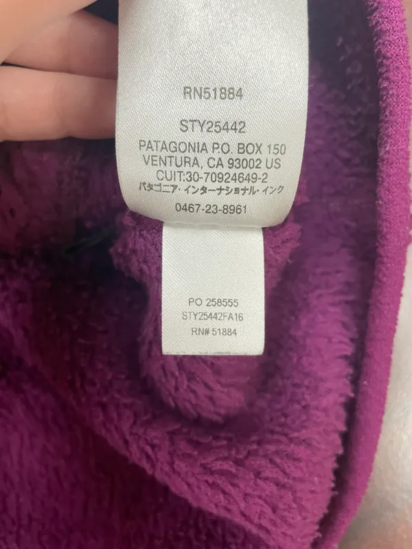 Patagonia Purple Polartec Fleece Re-Tool Snap-T Pullover Jacket Size Medium - Image 11