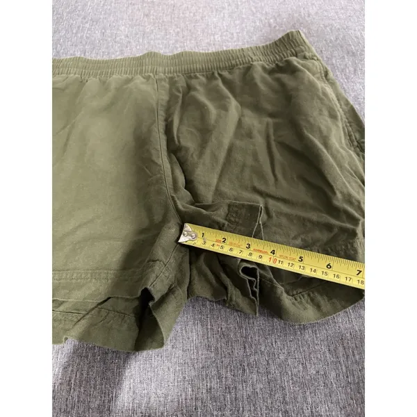 Old Navy Women's Olive Green Linen Blend Comfort Waistband Shorts Sz XL - Image 3