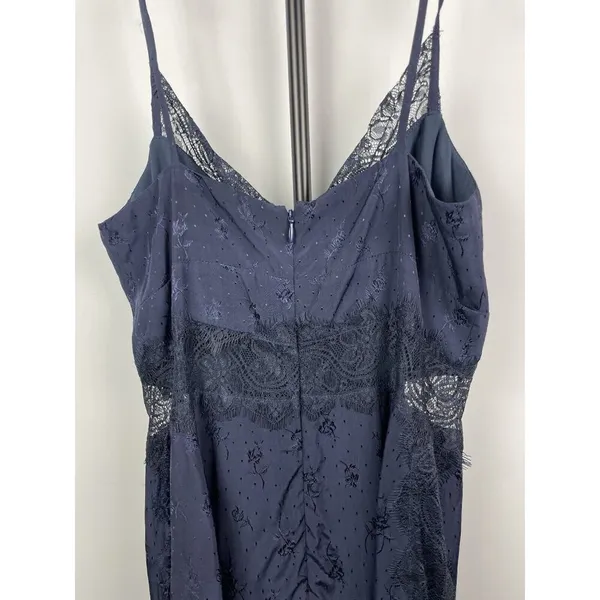 Revolve Tularosa Navy Blue Floral Lace‎ Tie Strap Sleeveless Mini Dress Size S - Image 7