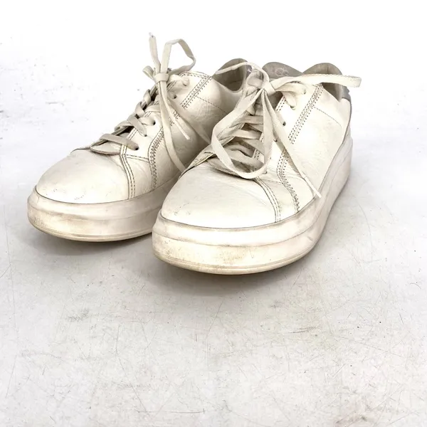 UGG Scape Platform Sneakers Womens Size 9 White Leather Lace Up Casual Shoes - Image 10