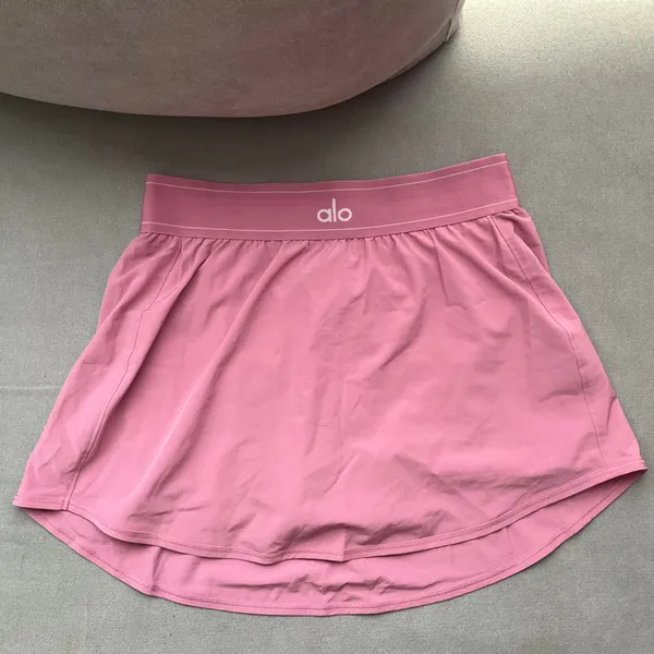 Alo Yoga Match Point Tennis Skirt Pink Wild Rose M - Image 2