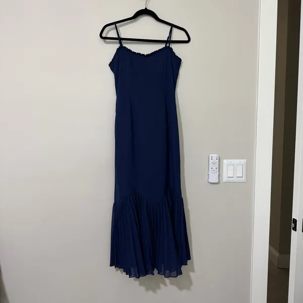 Petal & Pup Ashton Midi Dress Size L Navy Blue - Image 2