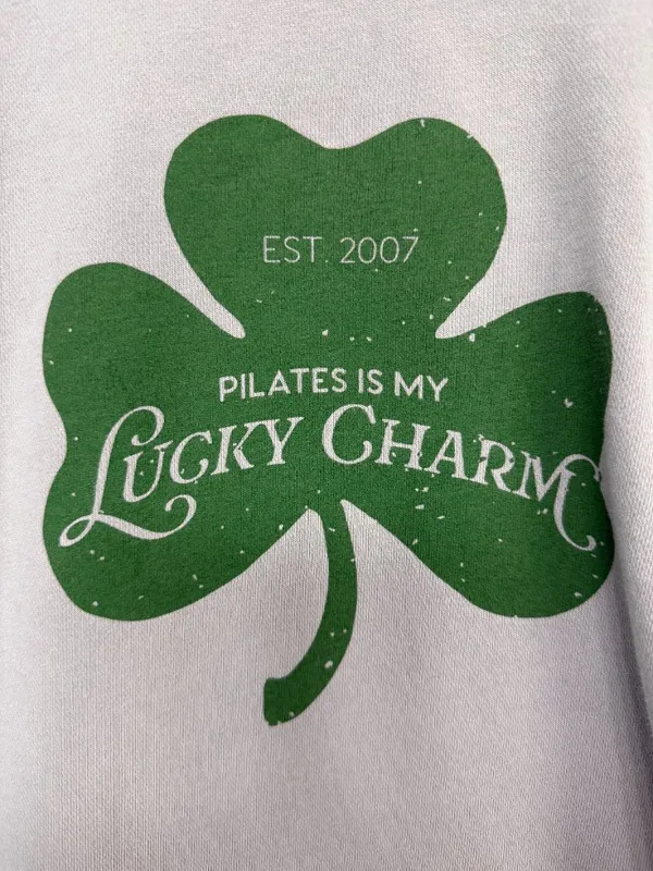 Club Pilates Lucky Charm Shamrock Graphic Sweatshirt XS - Image 4