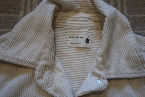 Back Beat Co. Cream Corduroy Crop Jacket - Image 2