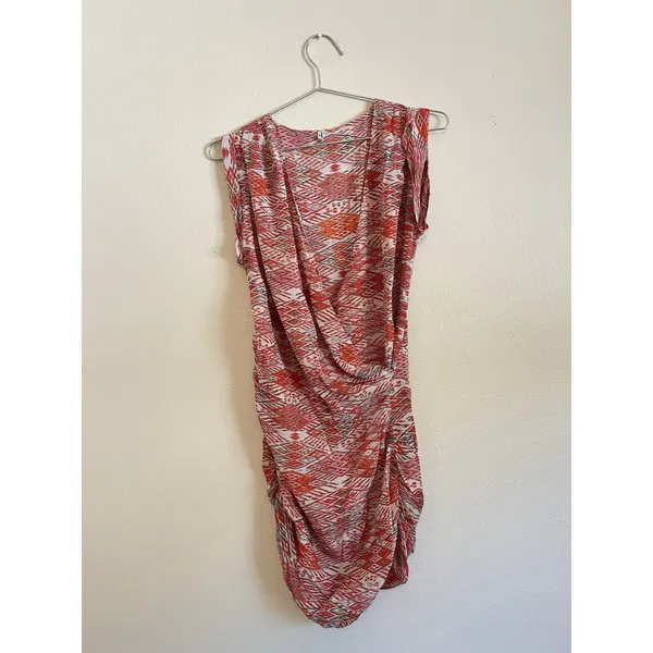 IRO Salome Dress Women’s Size 0 Orange Aztec Mini Dress‎ Sleeveless - Image 4