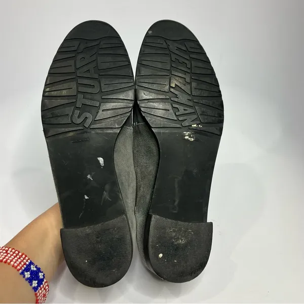 Stuart Weitzman‎ Guido gray leather tassel loafers women’s size 8.5 professional - Image 6