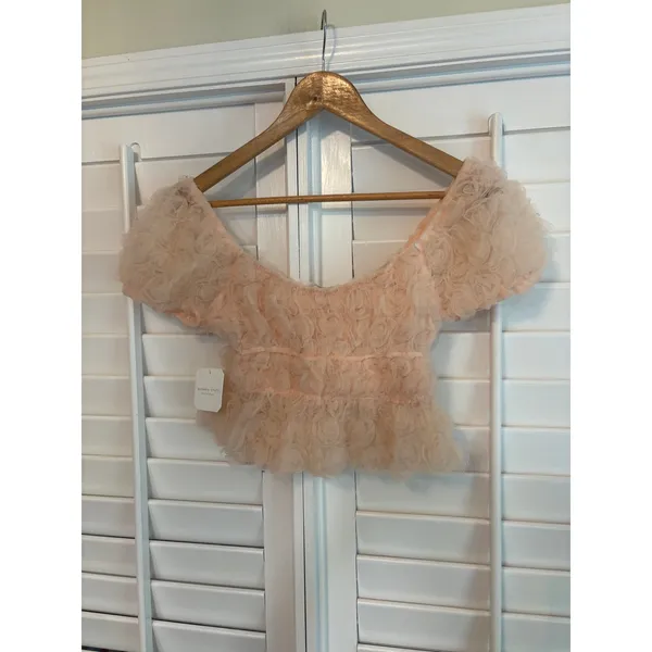 Altar'd State Pink‎ Rose Top Size XS - Image 2