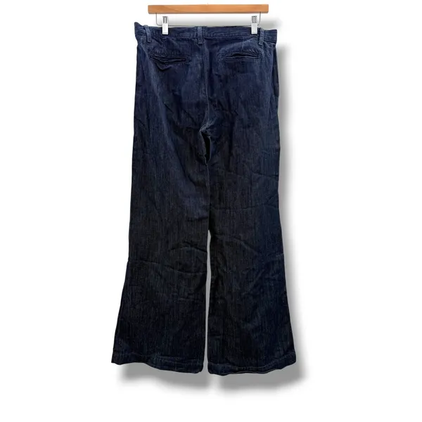 J Brand Wide Leg Denim Trousers 30 Dark Wash High Rise Trouser Jeans Made in USA - Image 2