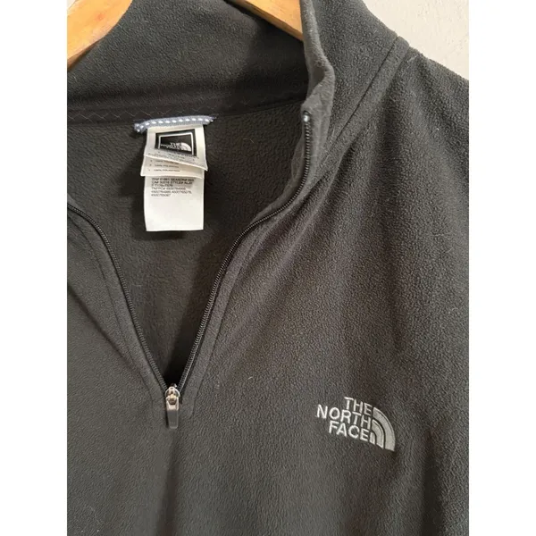 The North Face Fleece Pullover Womens XL Black TKA 100 Quarter Zip Jacket - Image 2