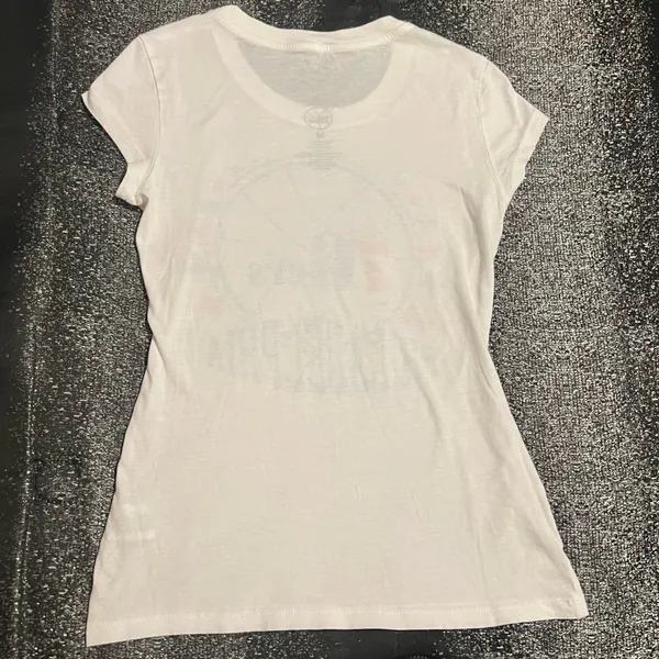 Womens M Philadelphia 76ers Mighty Fine Graphic Short Sleeve Tee- White - Image 2