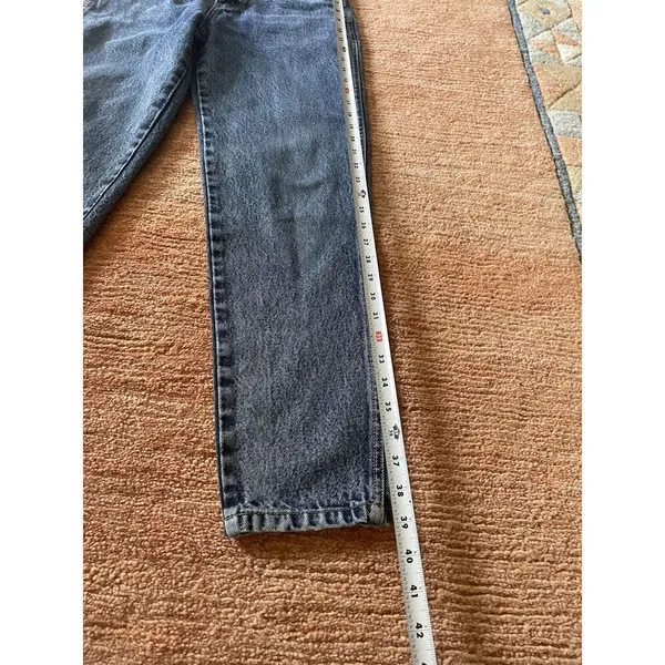 Vintage JCPenney High Waist Mom Jeans Tapered Leg Blue 100% Cotton - Image 5