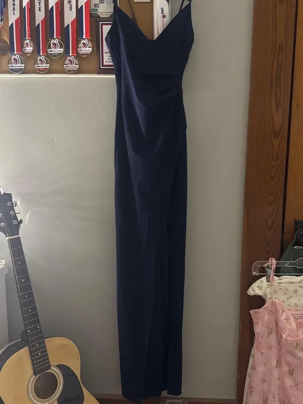 Lucy in the Sky navy formal dress, worn once for gymnastics banquet - Image 2