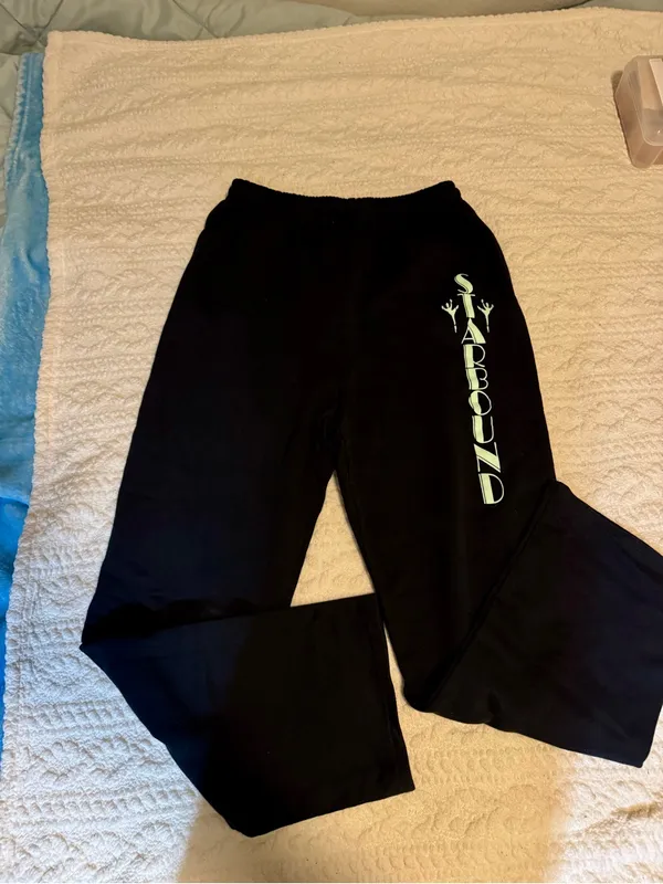 Jerzees Starbound Sweatpants Black Large - Image 2