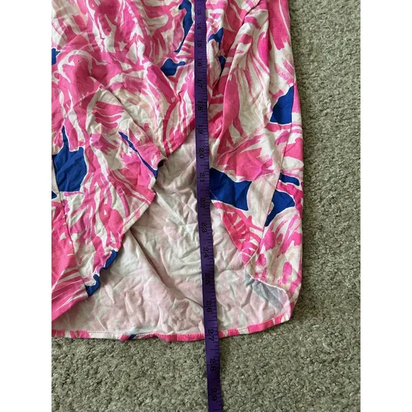 Lilly Pulitzer XS Palmer Faux Wrap‎ Skirt Beach Bliss Tiki Pink - Image 6