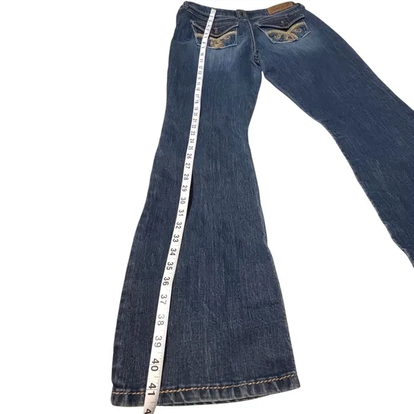 Seven7 Bootcut Jeans Women's Size 10 Medium Wash Stretch Embroidered Pockets - Image 7