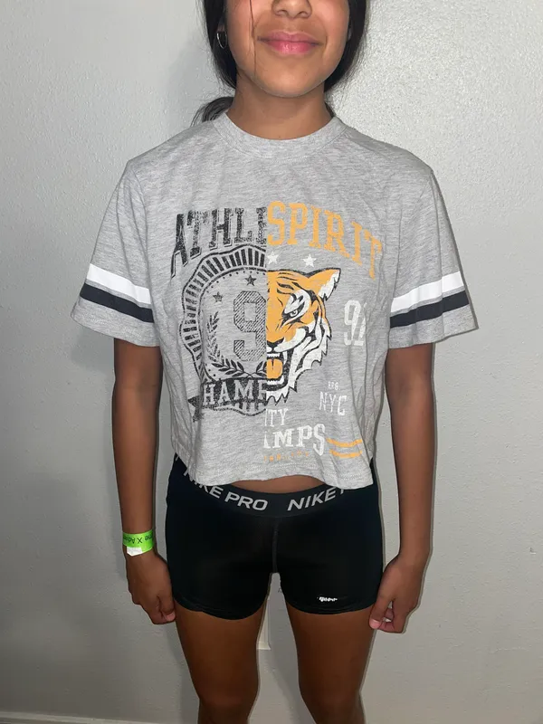 Cropped Tshirt Gray - Image 2
