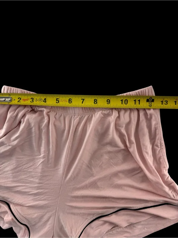 Women’s Pink Short Sleeve Tommy John Pajama Set with Contrast Piping - Image 9