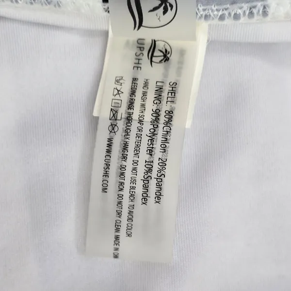 Cupshe Black White Gray‎ High Waist Bikini Bottom Swimwear Medium - Image 6