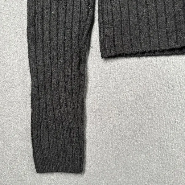Madewell Sweater Womens Small Black Ribbed Knit Crewneck Long Sleeve Pullover - Image 10