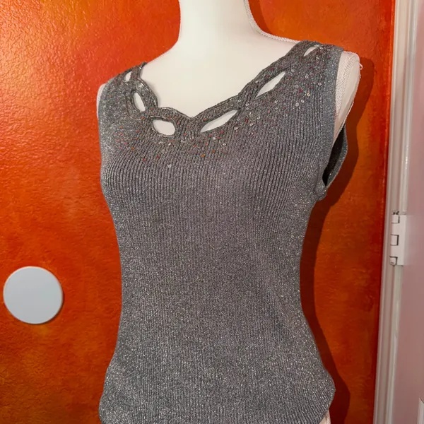 Once 1 Again Blouse Gray Size L - Image 3