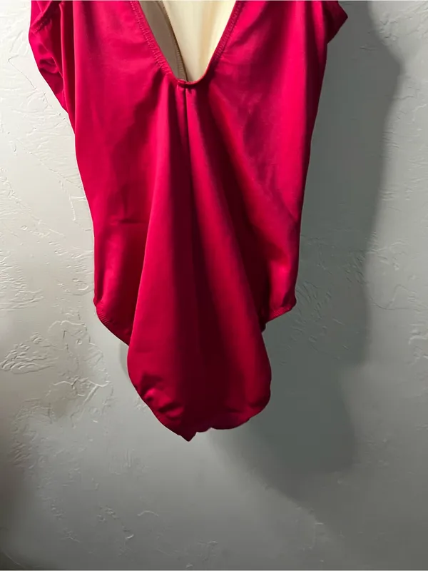 Miraclesuit Regatta Red Ruched High Neck One Piece Tummy Control Swimsuit - Image 8