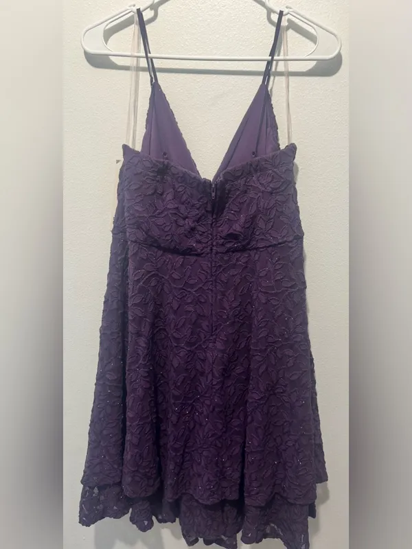 Emerald Sundae Purple Lace Mini Dress - Image 6
