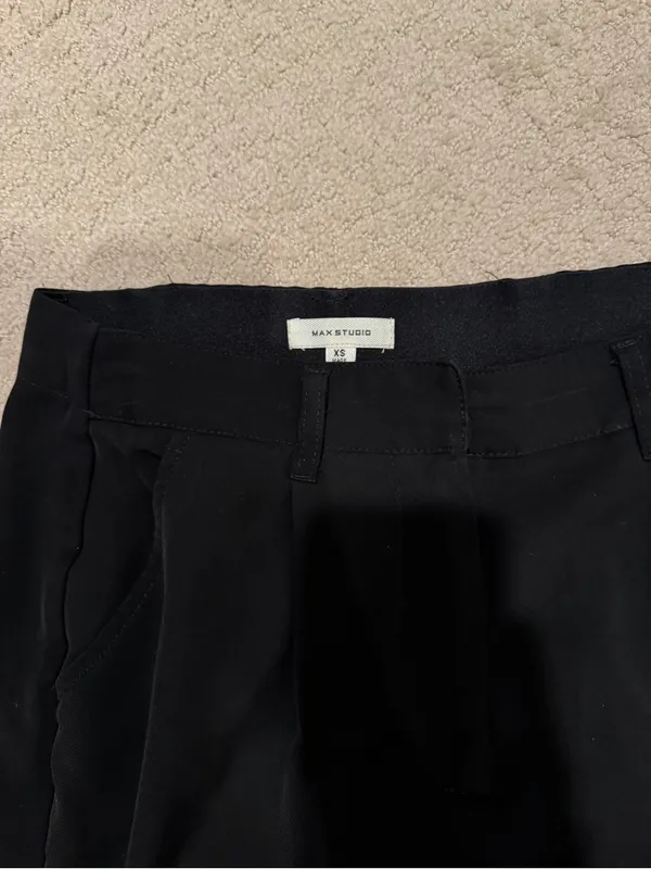 Women black dress pants max studio XS - Image 2