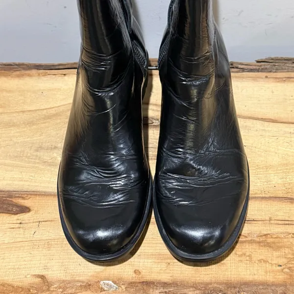 SOREL - Black‎ Phoenix Zip Patent Leather Boot Size 8.5 B18B - Image 5